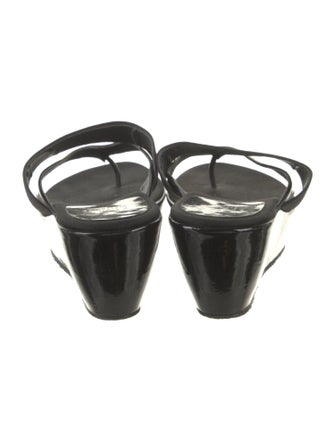 Stuart Weitzman Patent Leather Slides