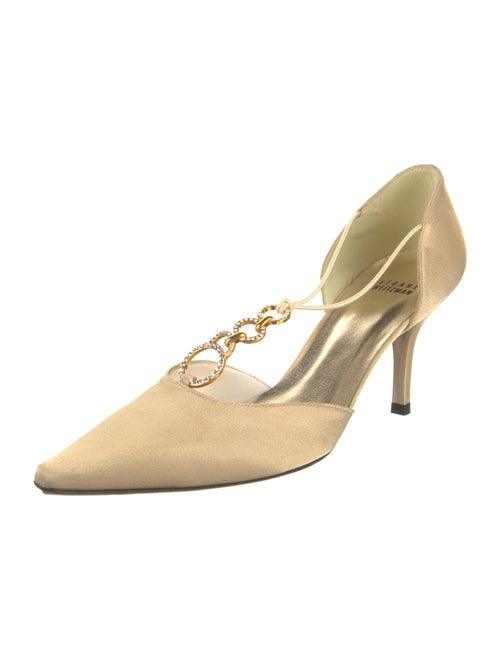 Stuart Weitzman Chain-Link Accents T-Strap Pumps