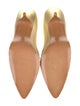 Stuart Weitzman Leather Lace Trim Embellishment Pumps