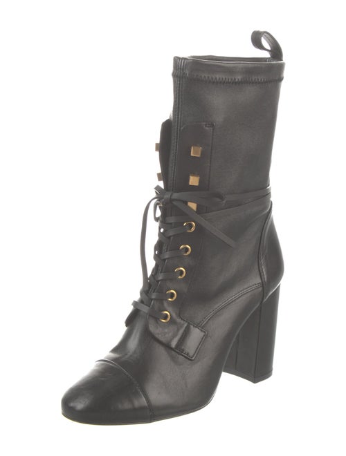 Stuart Weitzman Leather Lace-Up Boots