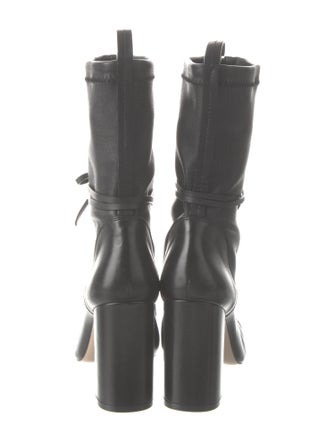 Stuart Weitzman Leather Lace-Up Boots