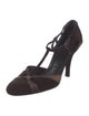 Stuart Weitzman Suede T-Strap Pumps