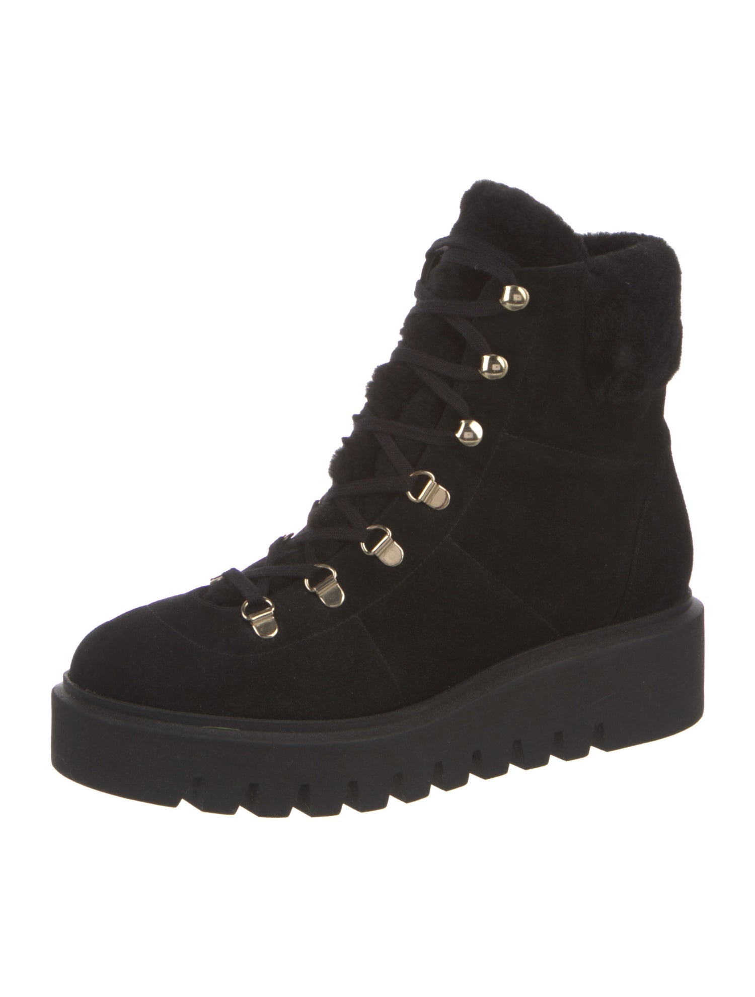 Stuart Weitzman Suede Combat Boots