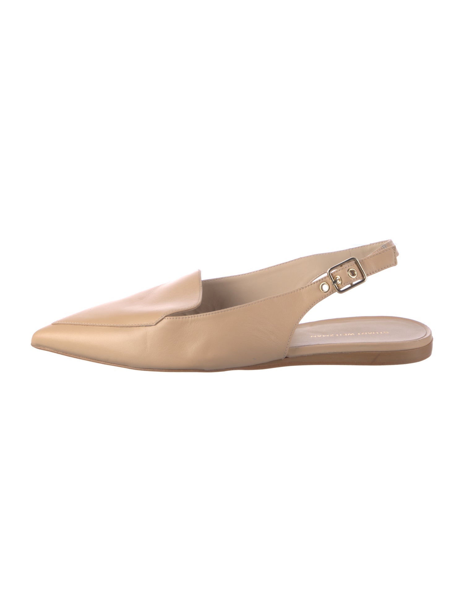 Stuart Weitzman Leather Slingback Flats