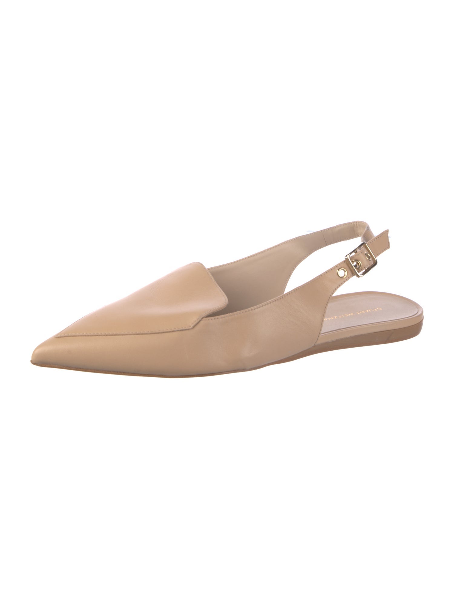 Stuart Weitzman Leather Slingback Flats
