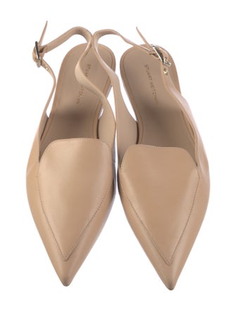 Stuart Weitzman Leather Slingback Flats