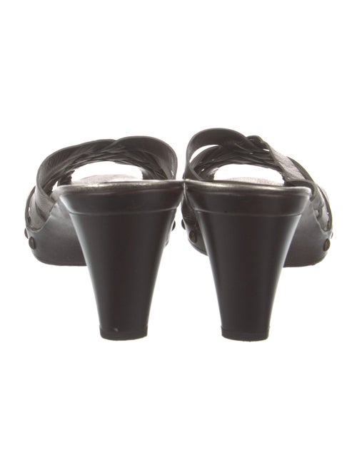 Stuart Weitzman Leather Studded Accents Slides