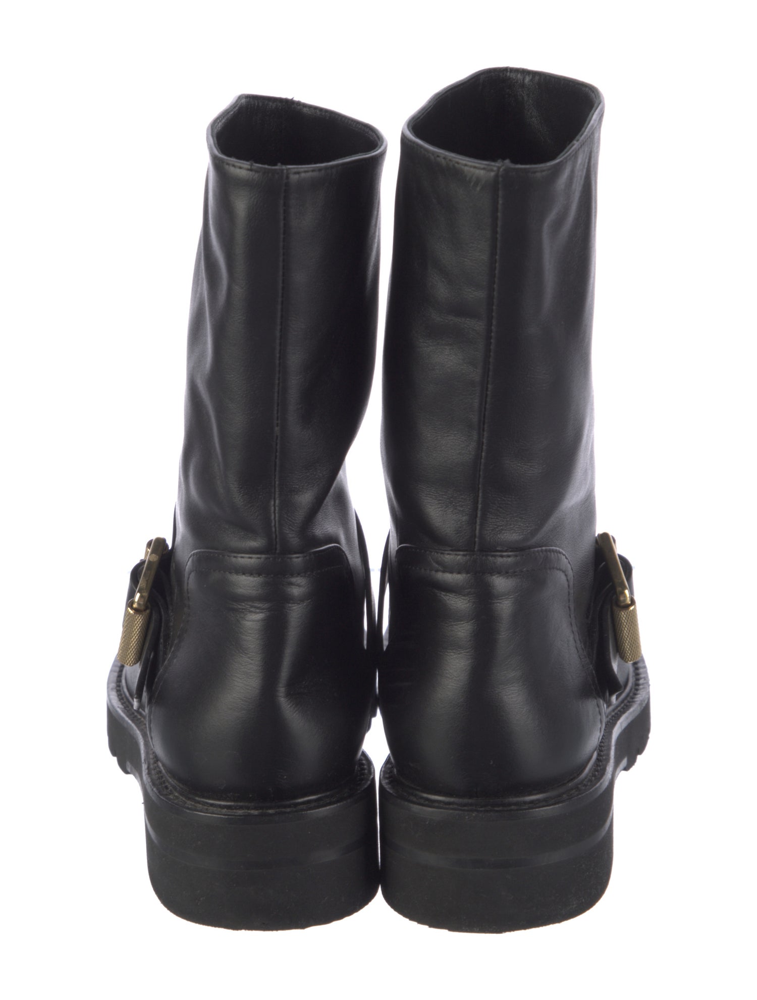 Stuart Weitzman Leather Moto Boots