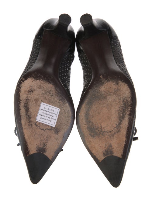 Stuart Weitzman Patent Leather Bow Accents Pumps