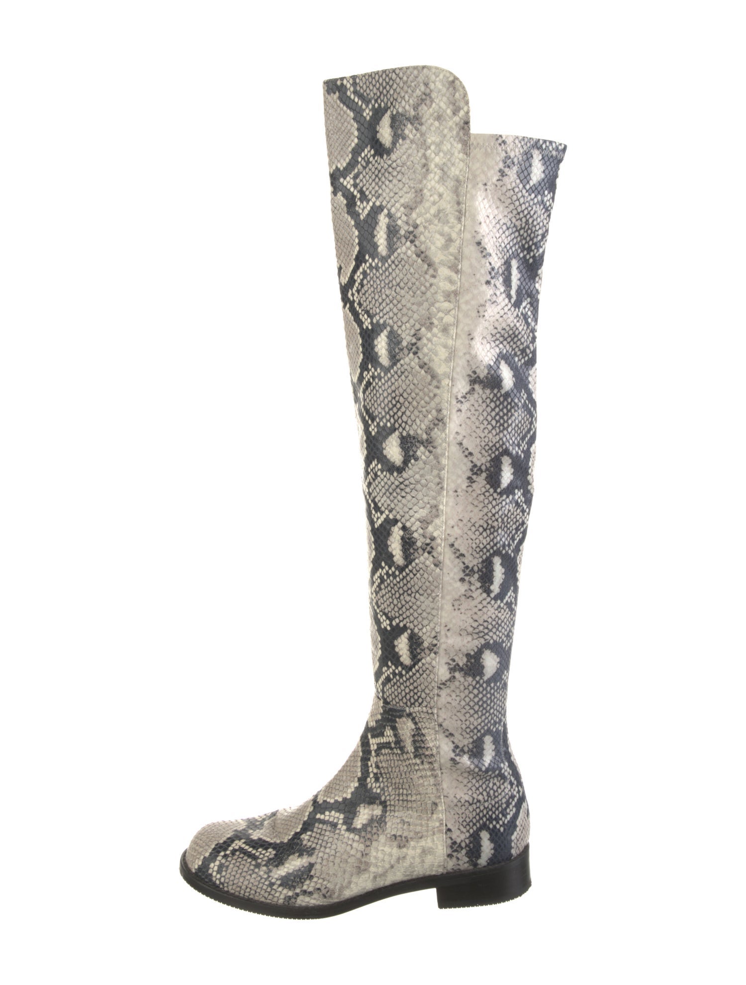 Stuart Weitzman Leather Animal Print Boots