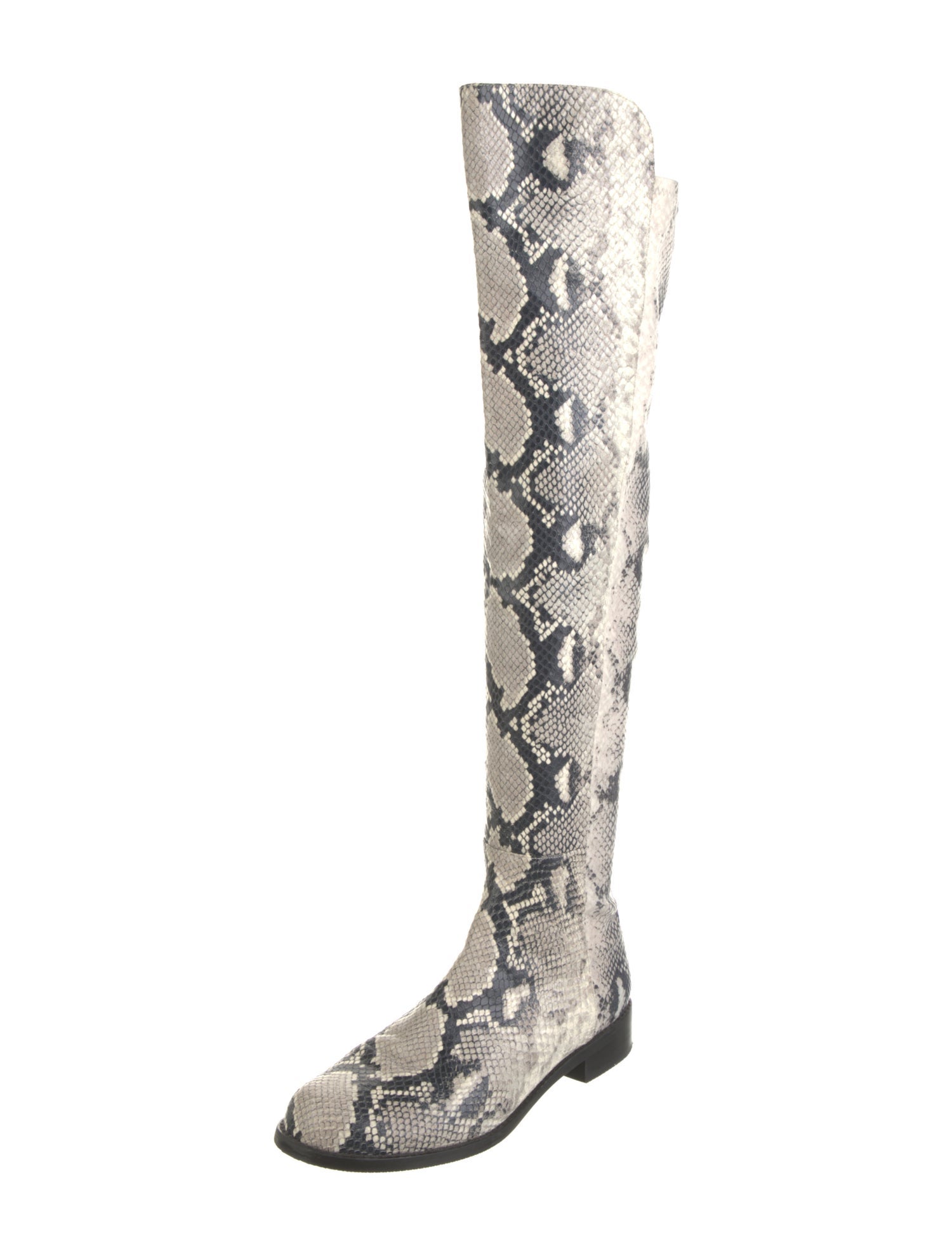 Stuart Weitzman Leather Animal Print Boots