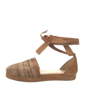 Stuart Weitzman Suede Printed Espadrilles