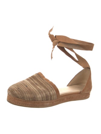 Stuart Weitzman Suede Printed Espadrilles
