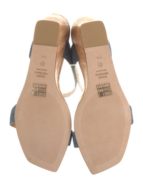 Stuart Weitzman Denim Slides