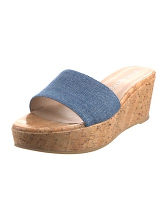 Stuart Weitzman Denim Slides