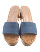Stuart Weitzman Denim Slides