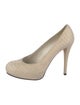 Stuart Weitzman Embossed Leather Pumps