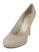Stuart Weitzman Embossed Leather Pumps