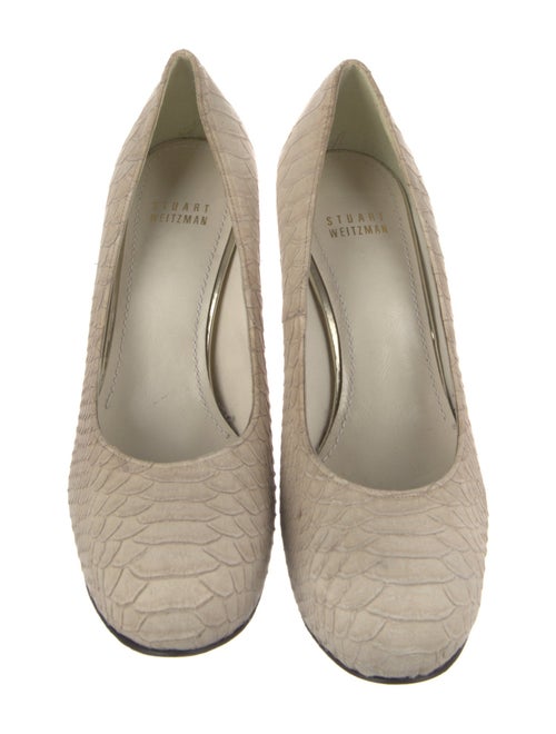 Stuart Weitzman Embossed Leather Pumps