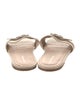 Stuart Weitzman Leather Crystal Embellishments Slides
