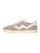 Stuart Weitzman Suede Colorblock Pattern Sneakers