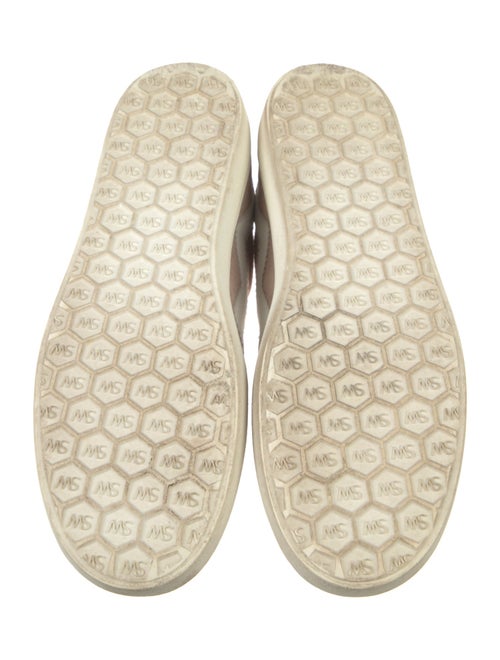 Stuart Weitzman Suede Colorblock Pattern Sneakers