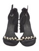 Stuart Weitzman Suede Studded Accents Sandals