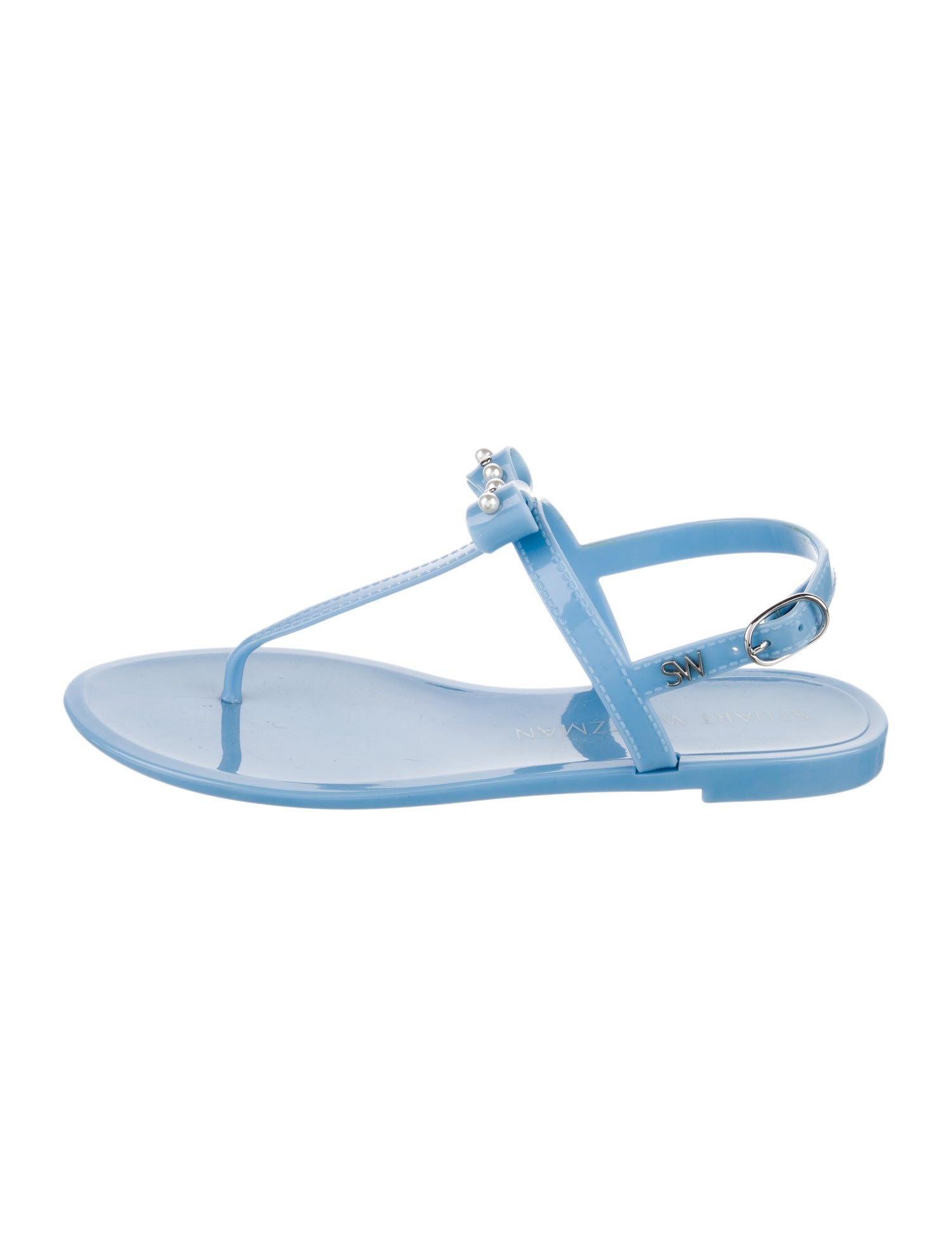 Stuart Weitzman Rubber T-Strap Sandals