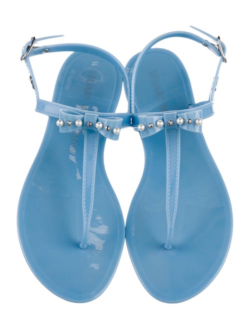 Stuart Weitzman Rubber T-Strap Sandals