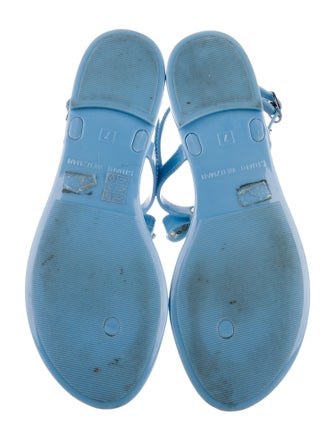 Stuart Weitzman Rubber T-Strap Sandals