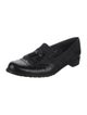 Stuart Weitzman Leather Tassel Accents Loafers