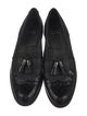 Stuart Weitzman Leather Tassel Accents Loafers