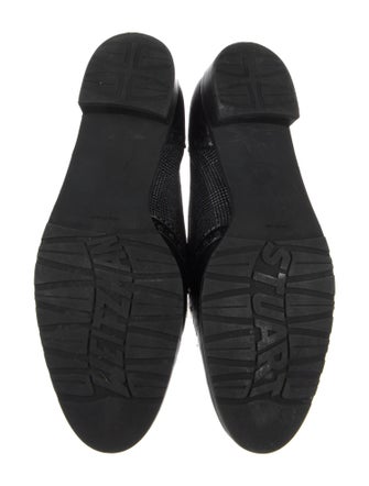 Stuart Weitzman Leather Tassel Accents Loafers