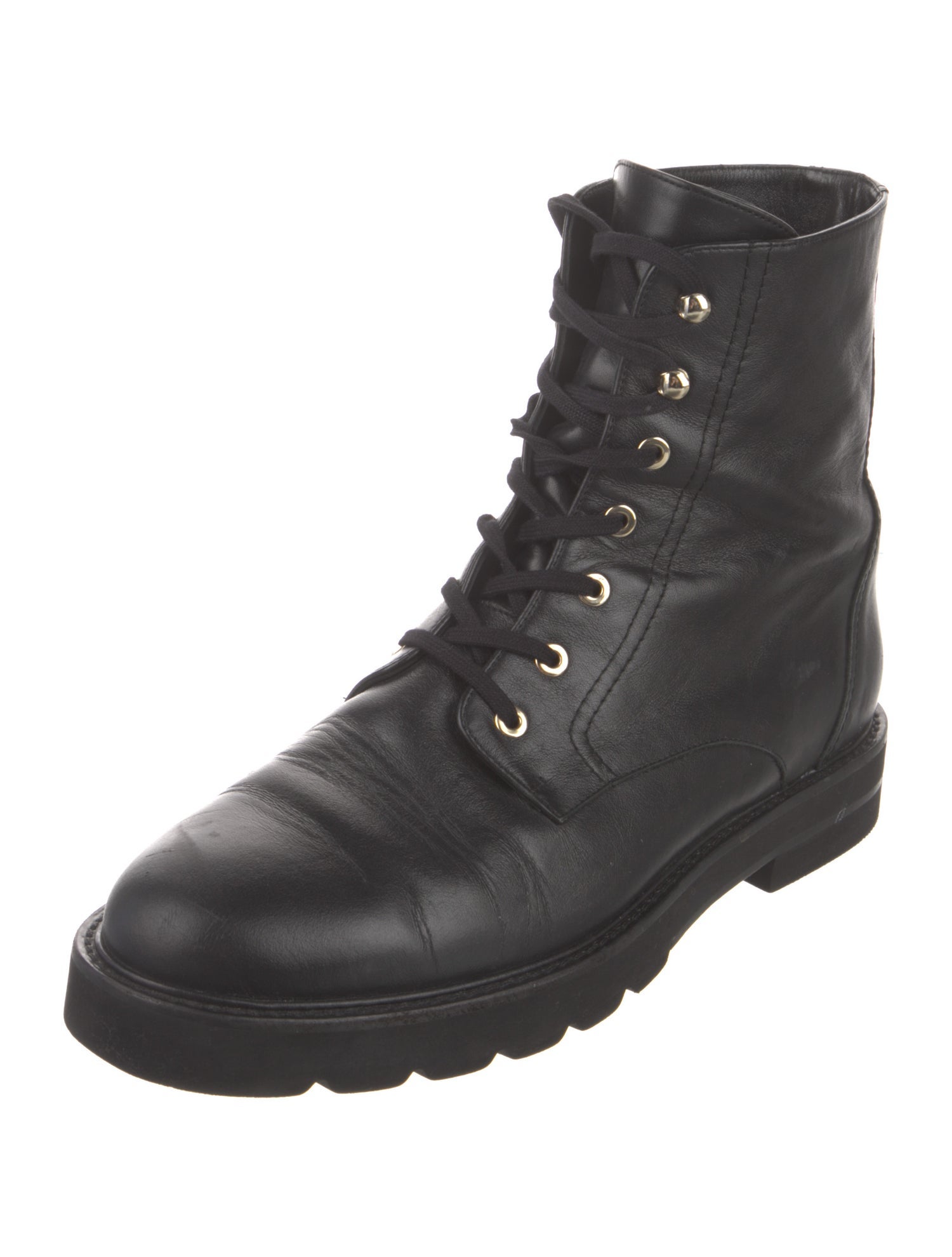 Stuart Weitzman Leather Combat Boots