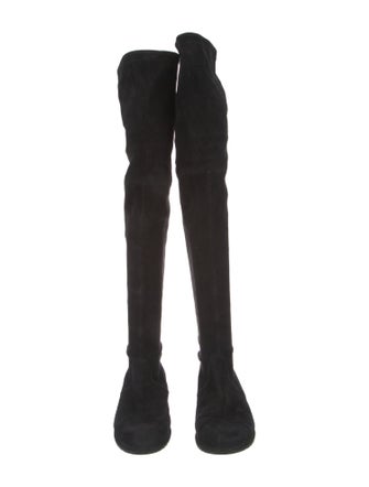 Stuart Weitzman Suede Lace-Up Boots