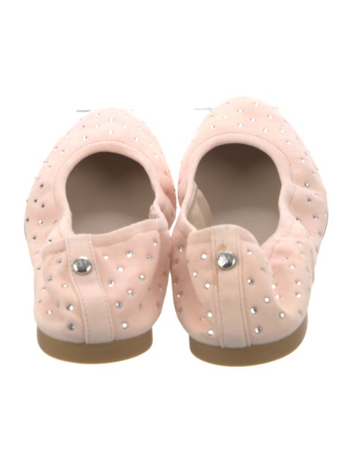 Stuart Weitzman Suede Crystal Embellishments Ballet Flats