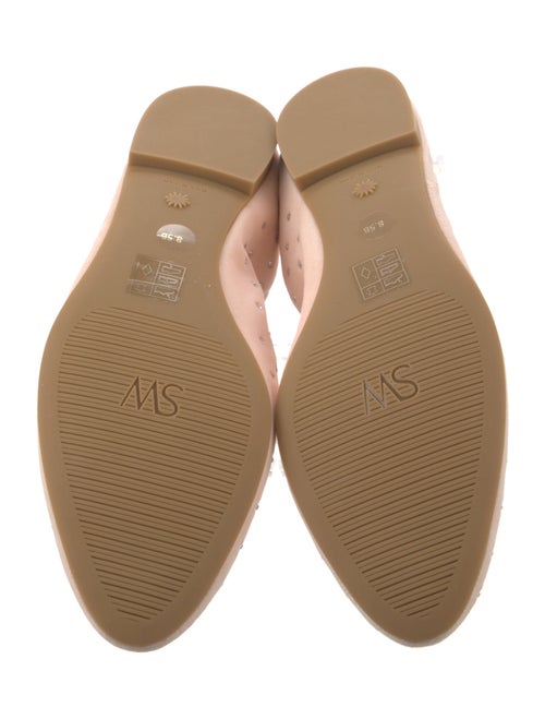 Stuart Weitzman Suede Crystal Embellishments Ballet Flats