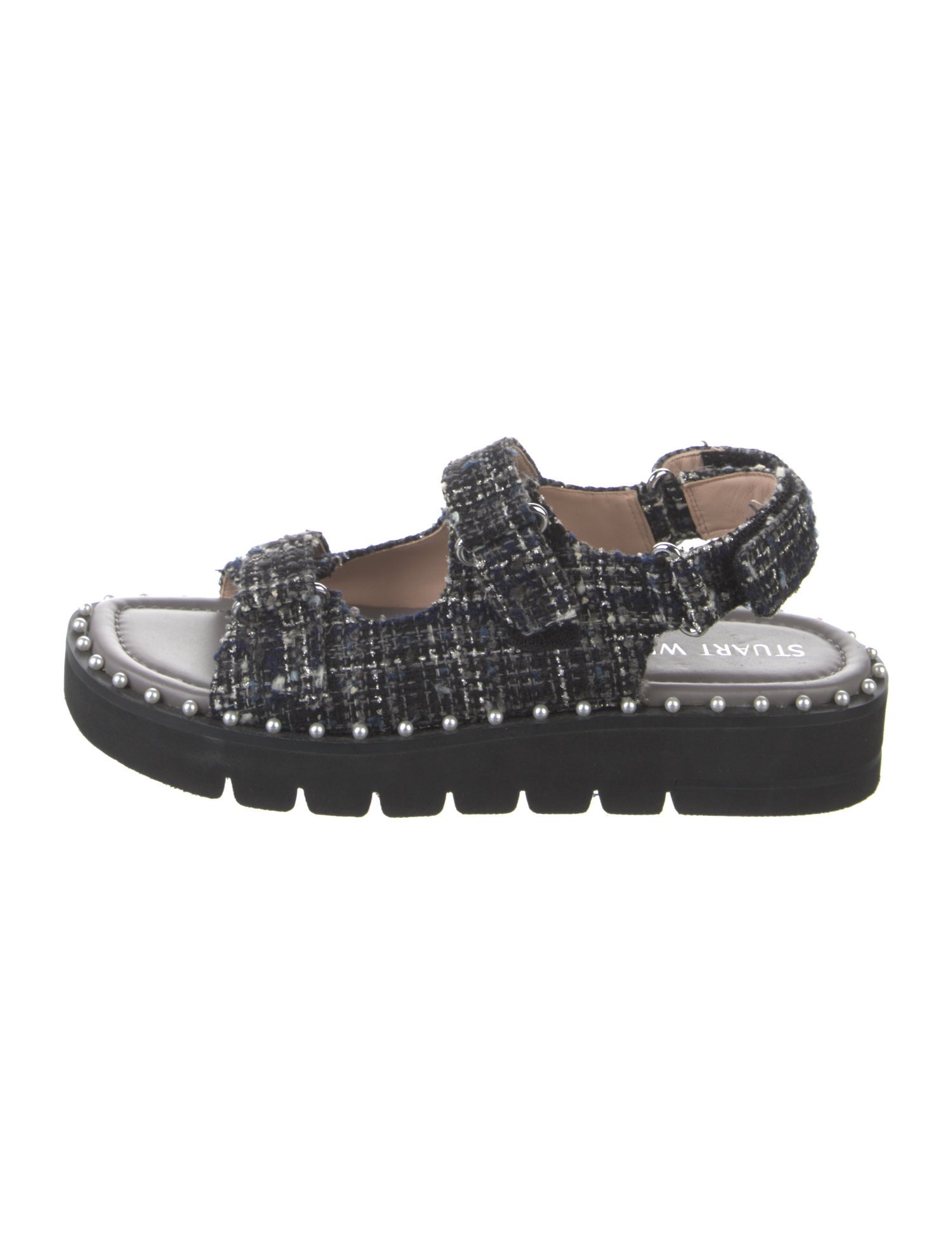 Stuart Weitzman Studded Accents Slingback Sandals