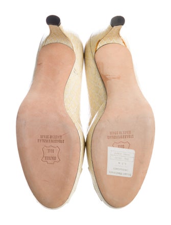 Stuart Weitzman Embossed Leather Pumps