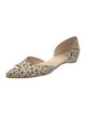 Stuart Weitzman Leather Animal Print D'Orsay Flats
