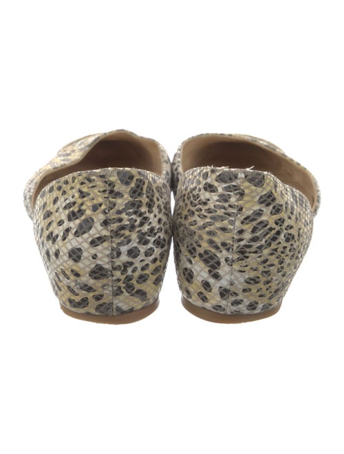 Stuart Weitzman Leather Animal Print D'Orsay Flats