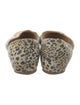 Stuart Weitzman Leather Animal Print D'Orsay Flats
