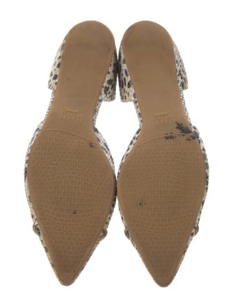 Stuart Weitzman Leather Animal Print D'Orsay Flats