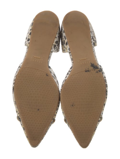 Stuart Weitzman Leather Animal Print D'Orsay Flats