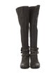 Stuart Weitzman Leather Studded Accents Riding Boots