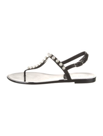 Stuart Weitzman Rubber T-Strap Sandals