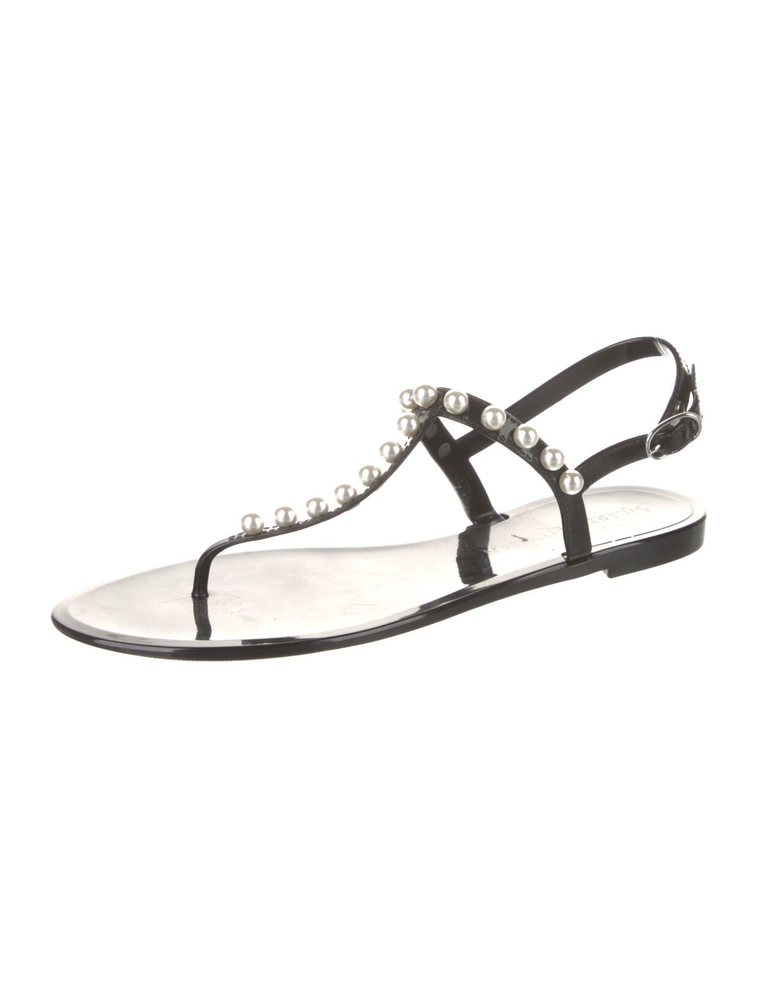 Stuart Weitzman Rubber T-Strap Sandals