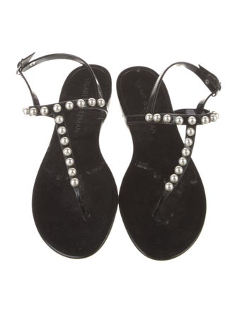 Stuart Weitzman Rubber T-Strap Sandals