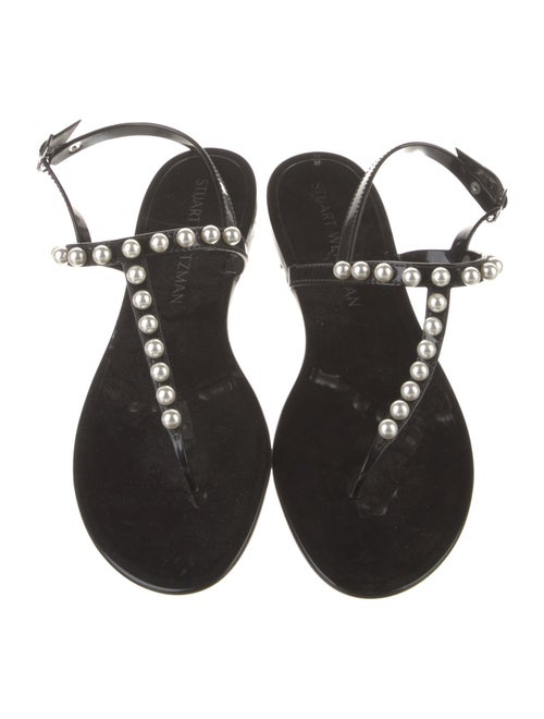 Stuart Weitzman Rubber T-Strap Sandals