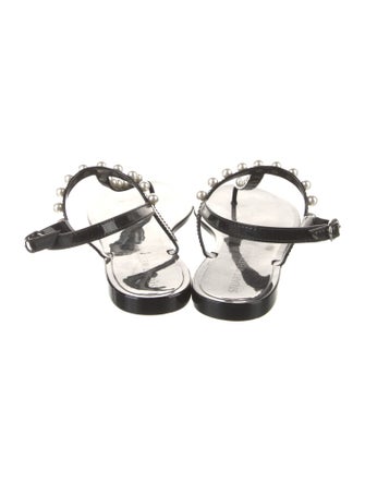 Stuart Weitzman Rubber T-Strap Sandals